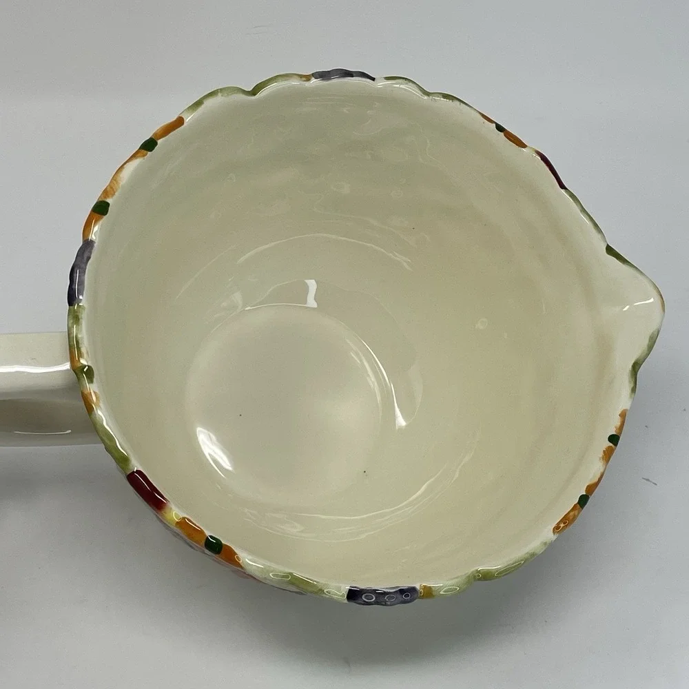 Harry David‎ Embossed Pitcher Serving Bowl 2007 Painted Fall Fruit Thanksgiving